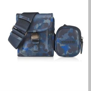 Coach Charter North/South Crossbody With Hybrid Pouch With Camo Print